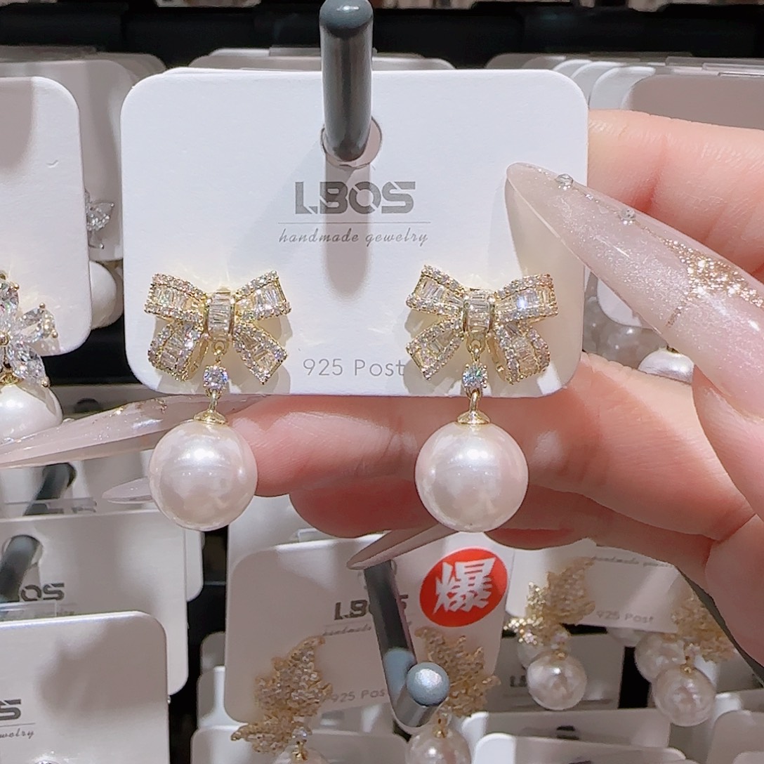 锆石铜合金925银耳环