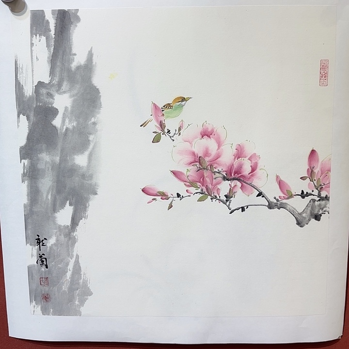 C***J国画听兰老师花鸟