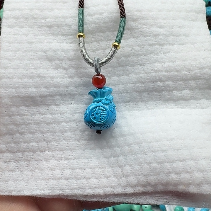 尺寸：19/14/12➕雕刻蓝代代福吊坠