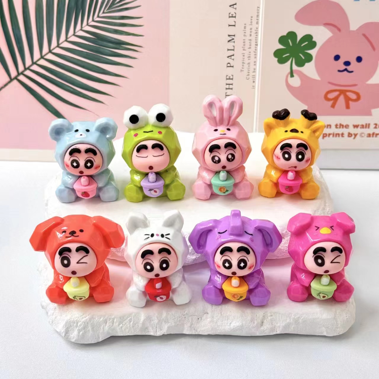 像素动物小新萌粒树脂DIY摆件