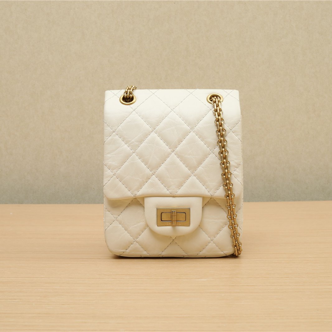 99新 Chanel/香奈儿 小花Jerry活动2.55 翻盖链条手机包30开