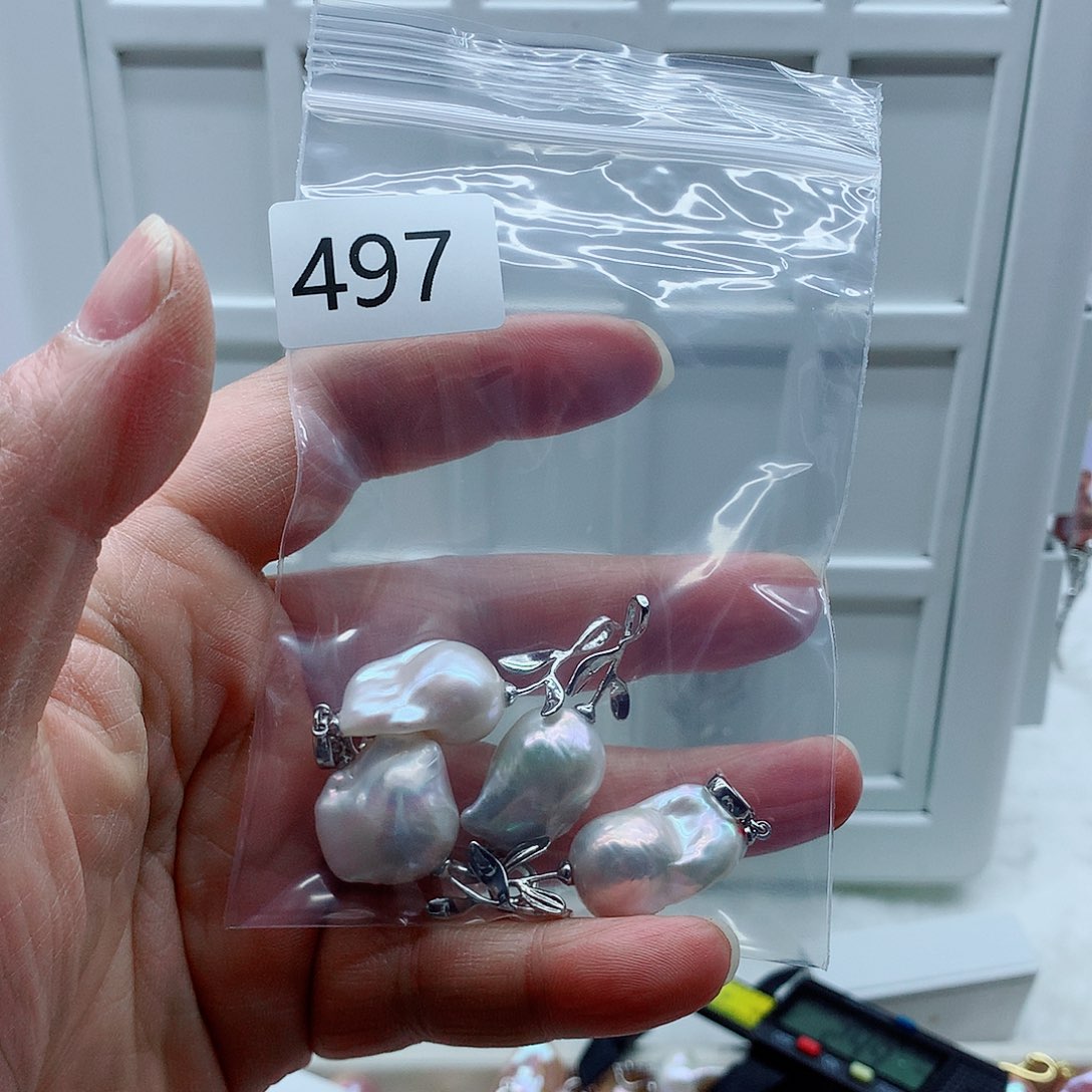 合金吊坠(不含链)淡水珍珠