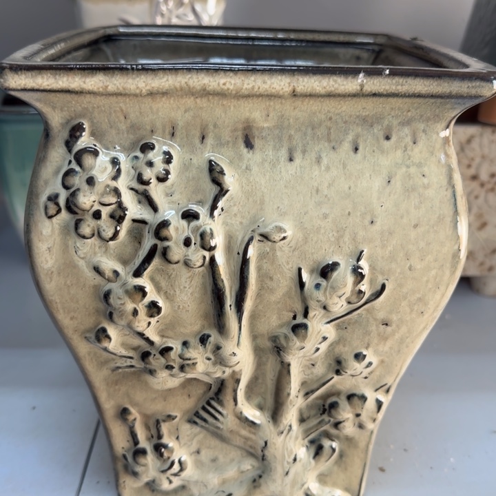 紫砂花盆口20高24，1111！1