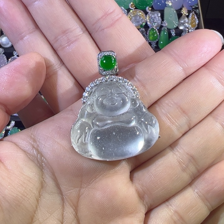 石英质玉银S925镶嵌颈饰