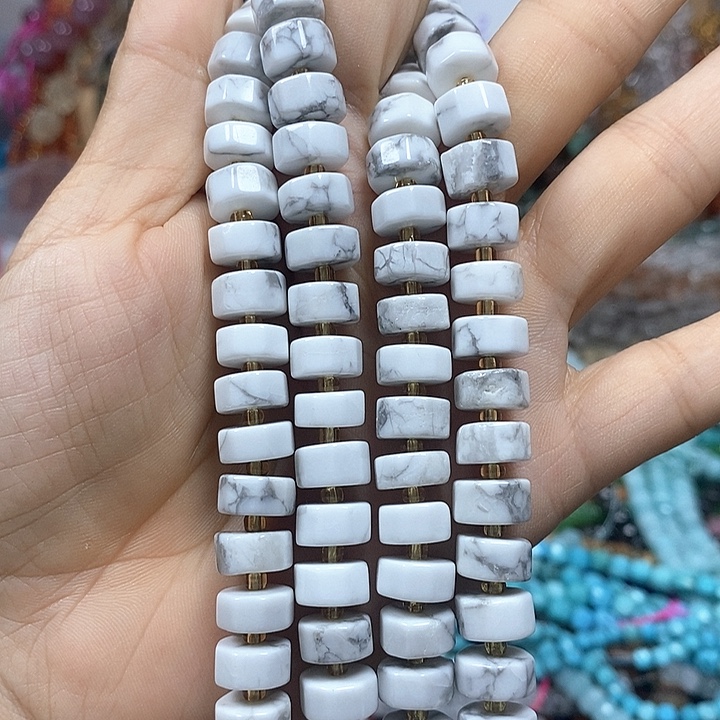 未镶嵌玛瑙/玉髓珠宝半成品天然白松卡10mm