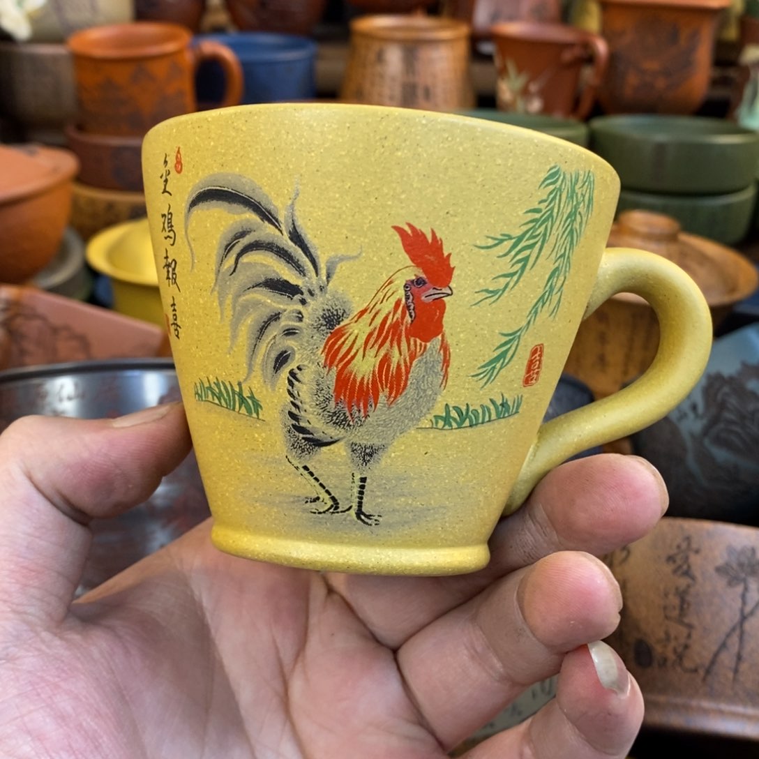 紫砂杯子宜兴全手工紫砂杯