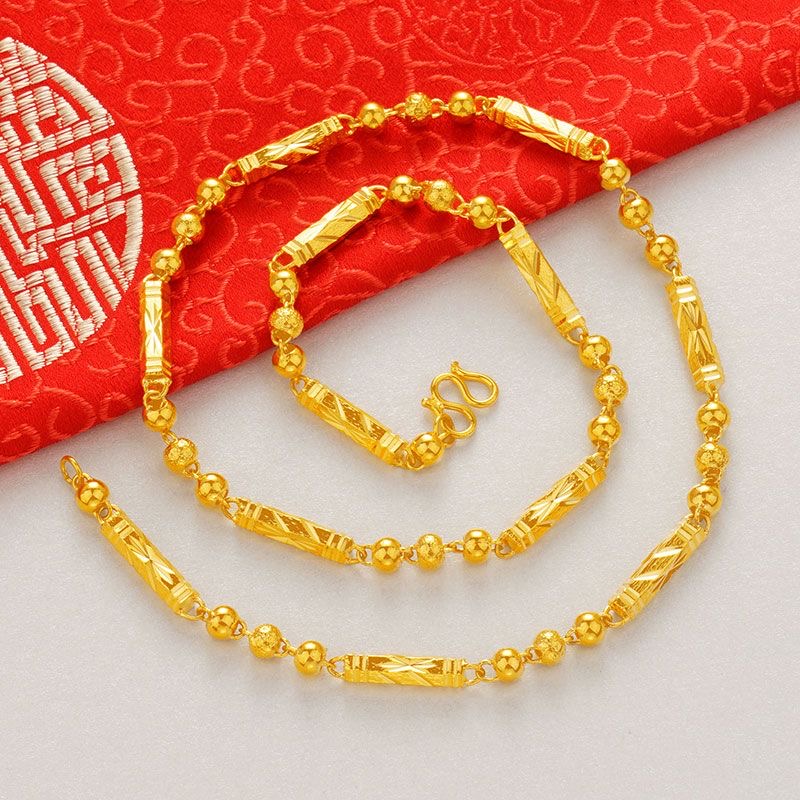 合金项链 孟加拉赤金【六角项链】时尚大气潮流经典百搭霸气首饰