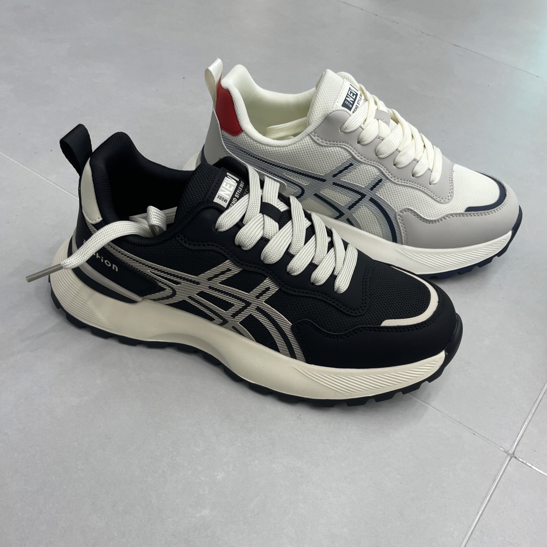 男鞋胶粘时尚休闲鞋冬季男款透气夏季厚底潮鞋男士（断码清货）