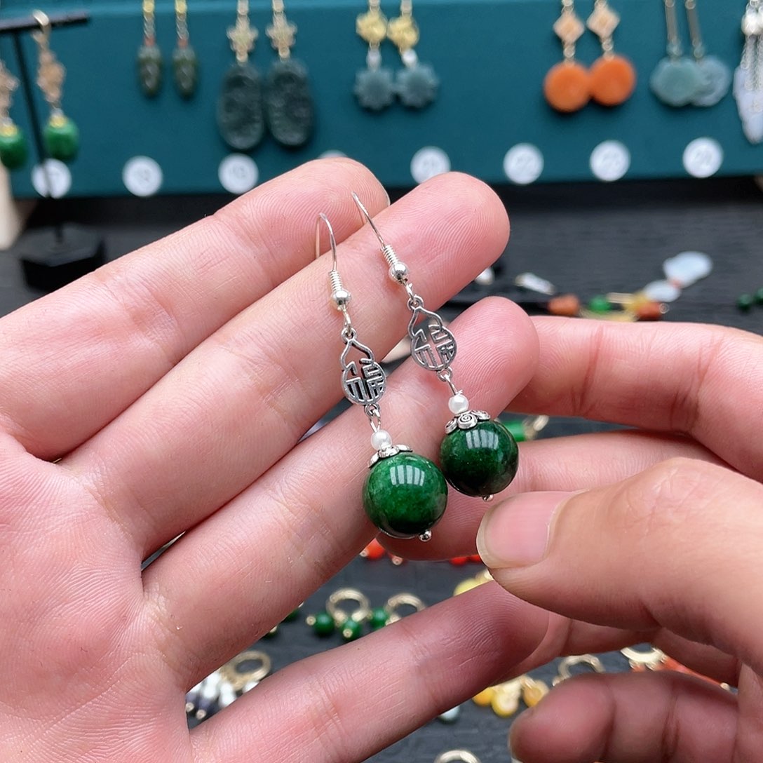 未镶嵌翡翠耳饰00876