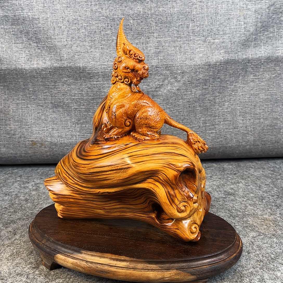 柏木（崖柏）明***心精品盘旋坨摆件苏工
