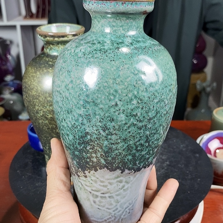 瓷片尚峰钧窑作品摆件