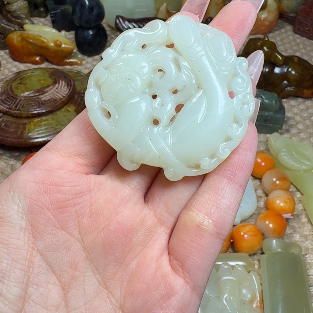 白玉菩提吊坠挂件