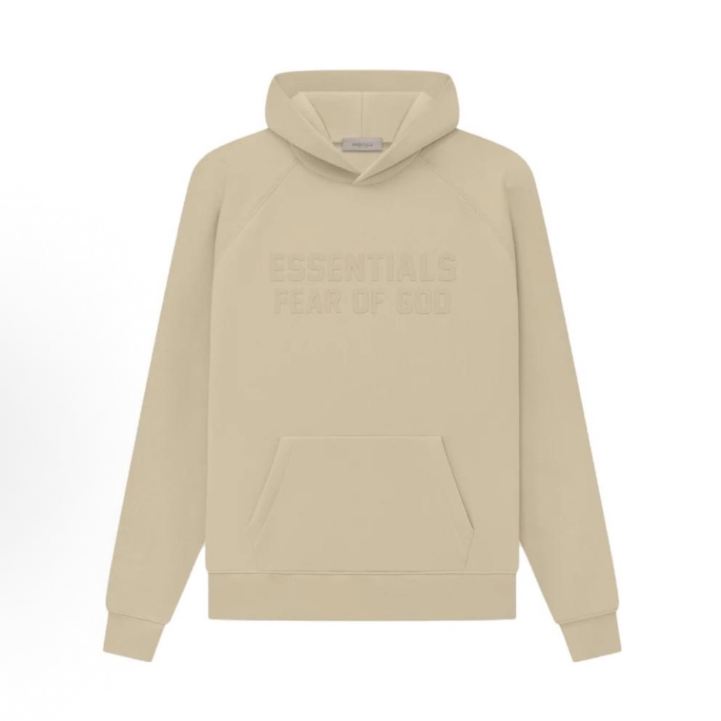 ess帽衫 沙白色 sand 帽衫