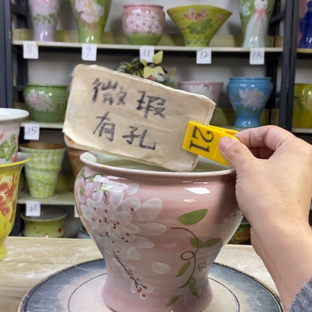 景德镇手工手绘陶瓷花盆