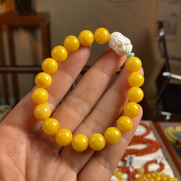 琥珀手链未镶嵌蜜蜡手串9+