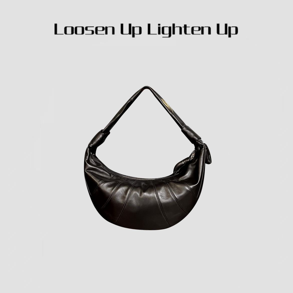 Loosen Up【可颂牛角包】意大利进口小羊皮休闲复古单肩手拎托特包