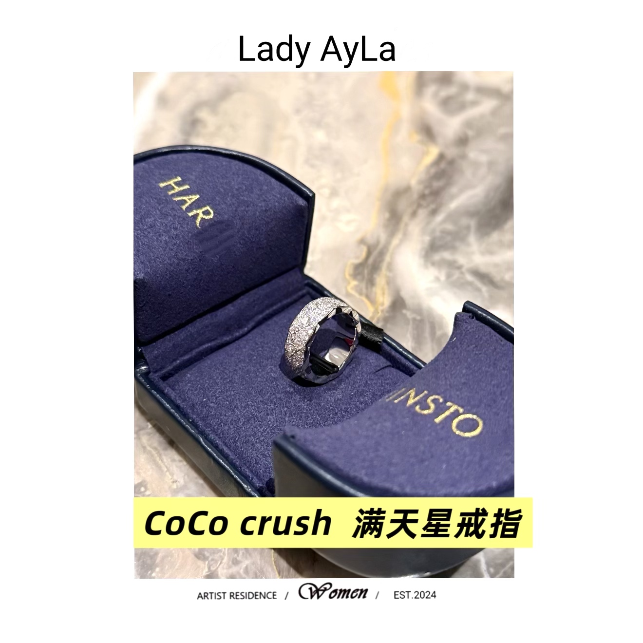 铜合金合成锆石戒指 26S C 满天星 戒指AL225