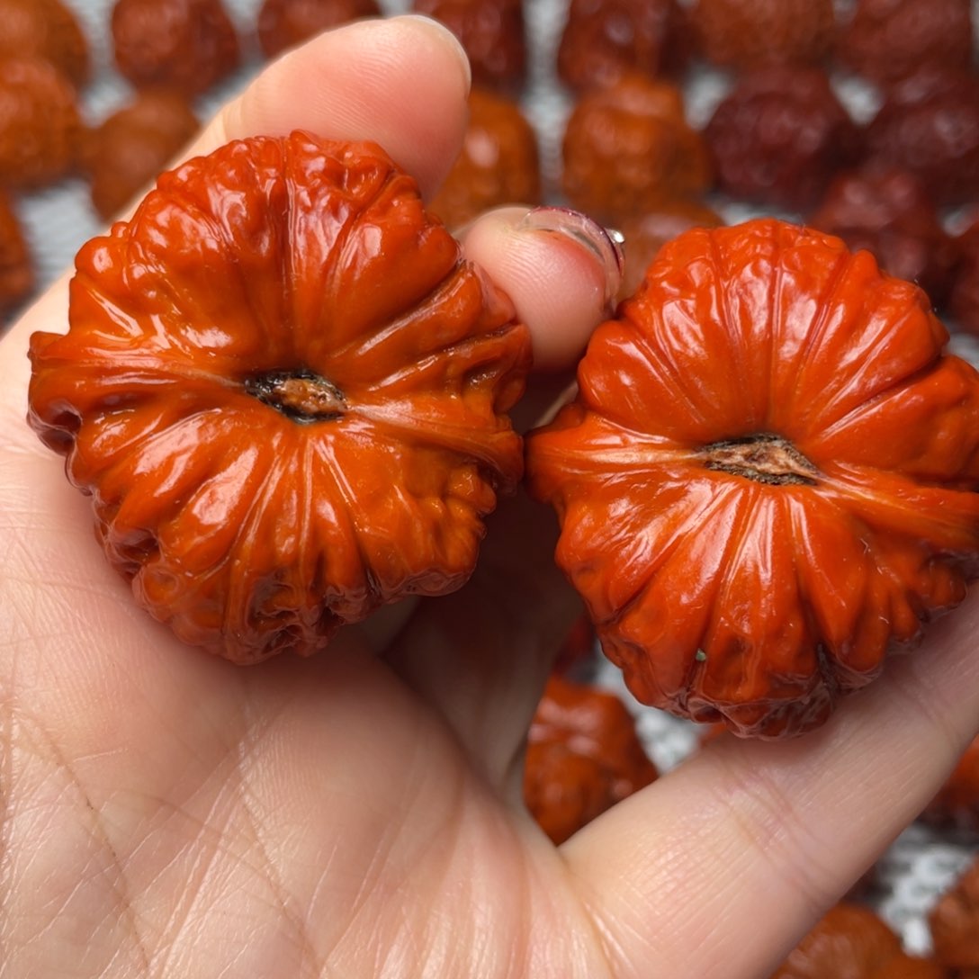 桃核吊坠文玩核桃 手把件 南瓜墩 40