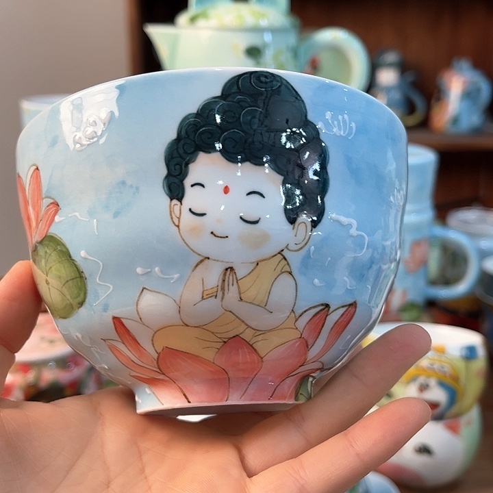 陶景德镇釉下手绘陶瓷 