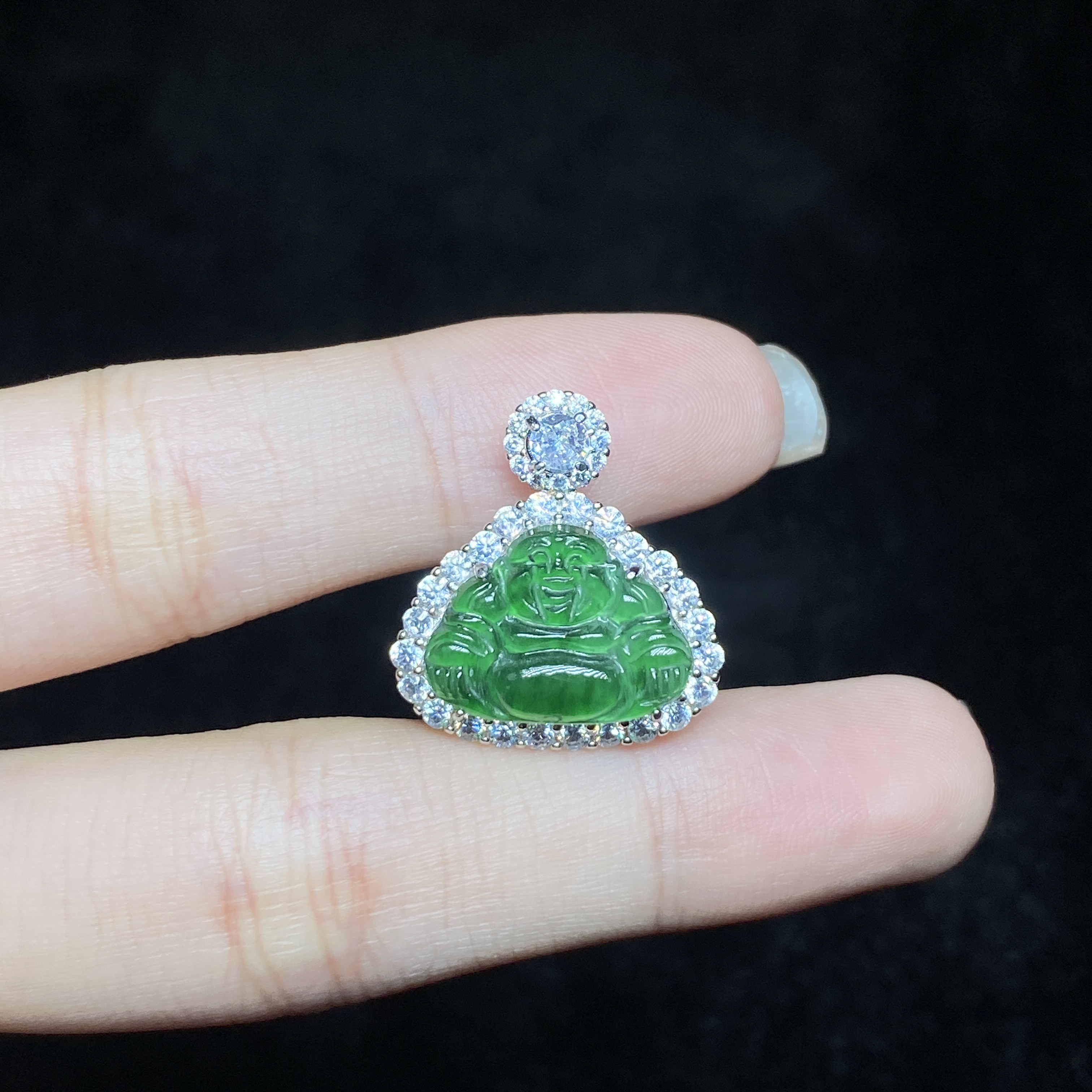 【小北好物】S925银翡翠吊坠约12*15mm【多样性发一件】QH220X313