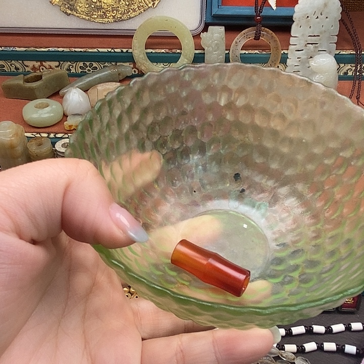 观***潮琉璃颈饰竹节珠子精美