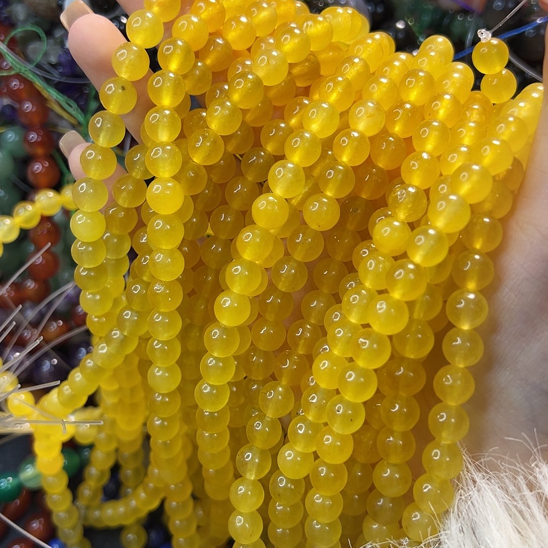 玛瑙/玉髓合金珠宝半成品黄莹石卡8两条