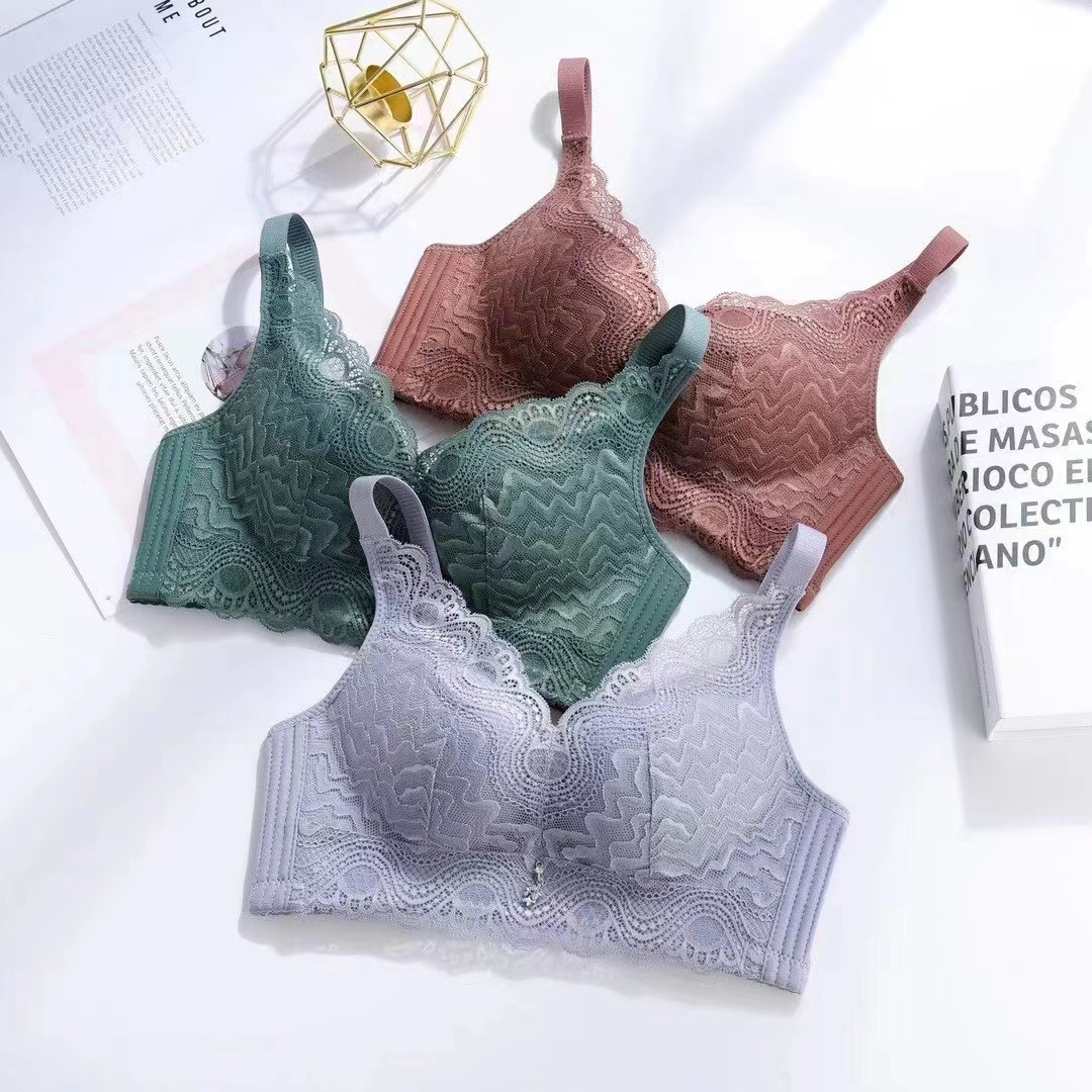 大美小美 微胖MM无钢圈文胸聚拢调整型内衣小胸