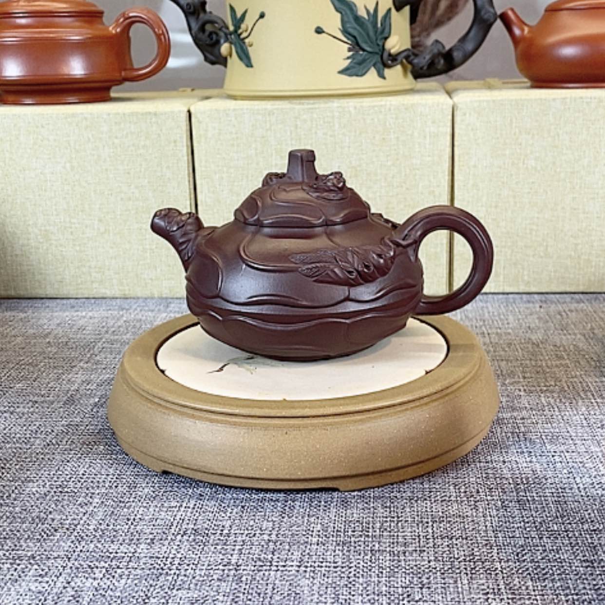 【闪购商品】紫砂茶壶狮*鱼宜兴紫砂壶收藏