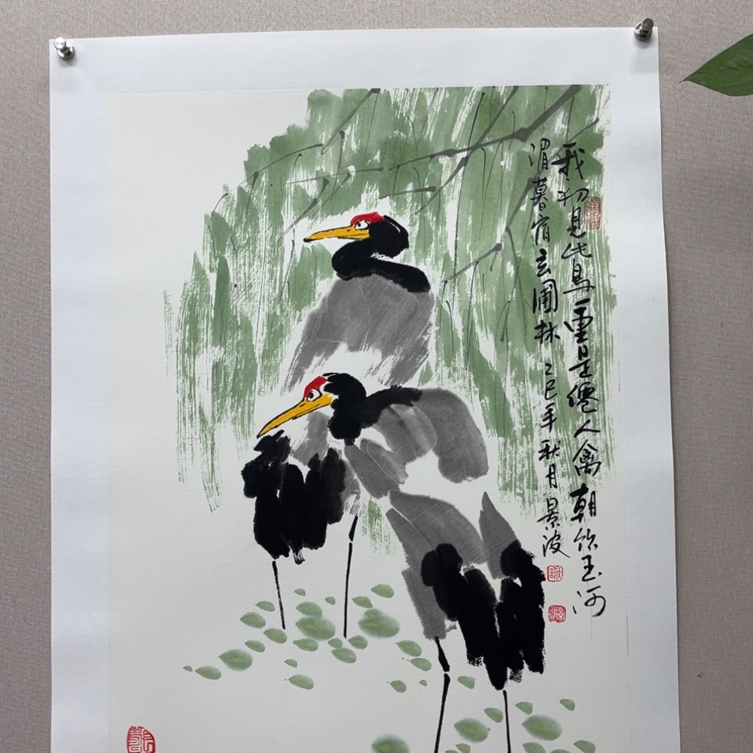 国画艺术家真人手绘