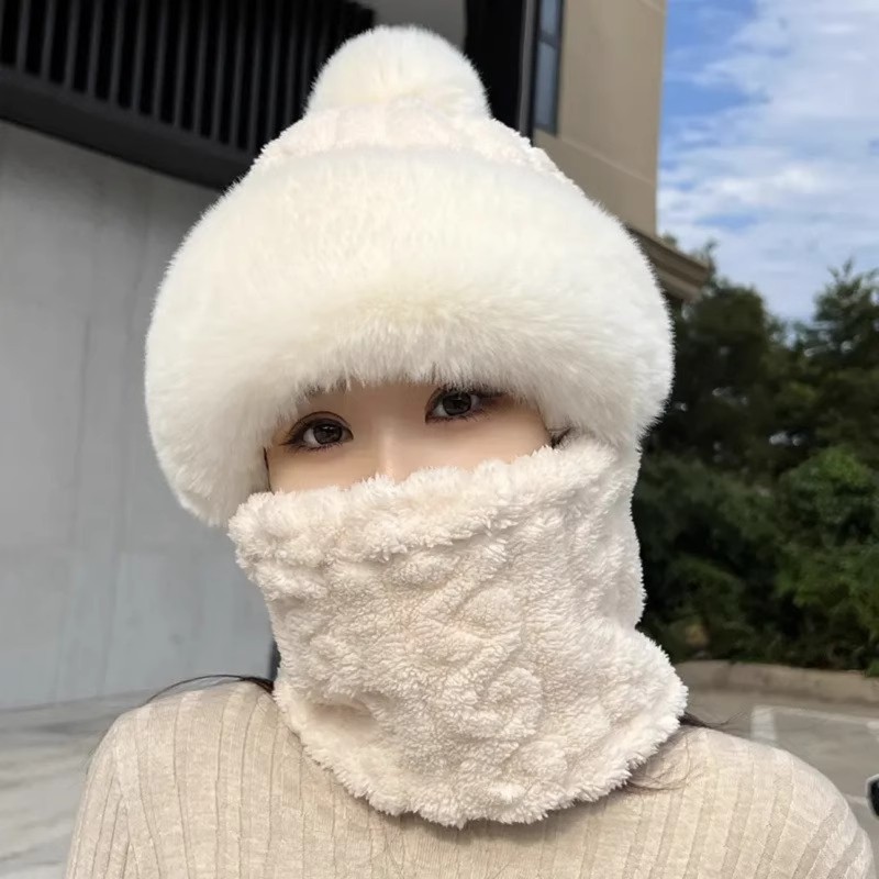 冬天无檐包头帽加厚帽子休闲风毛绒无明显风格