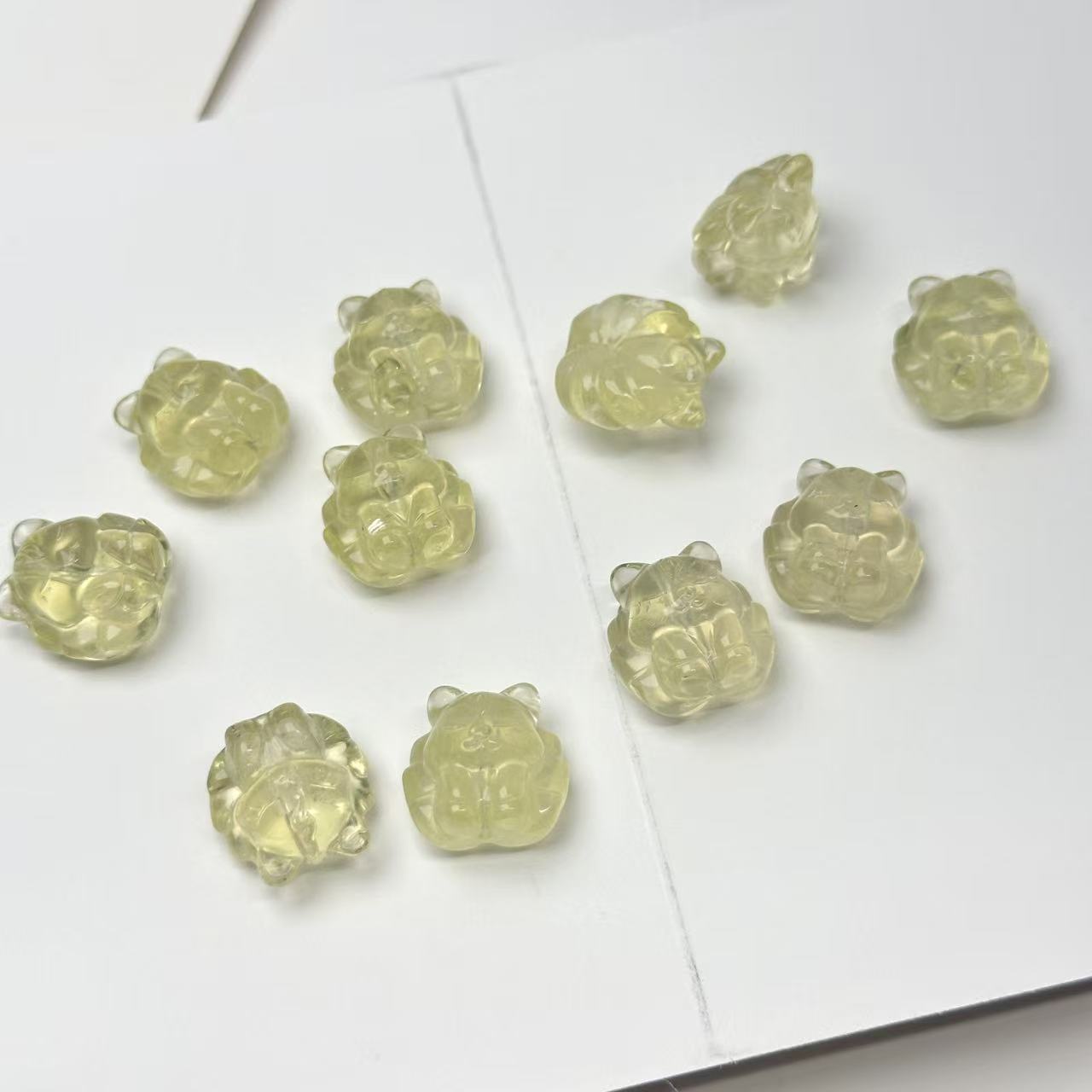 【Y31】黄水晶九通孔尾狐多样性发其一