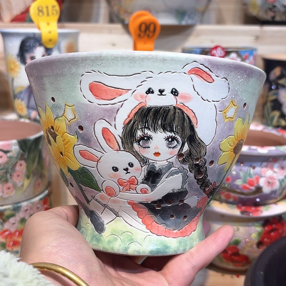 紫砂花盆手工花盆默认微瑕15/12