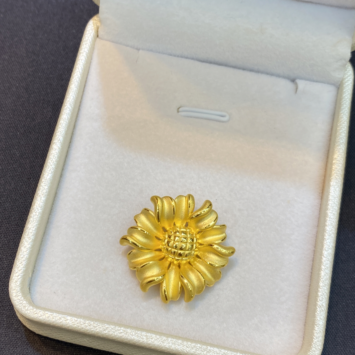 足金999向日葵吊坠