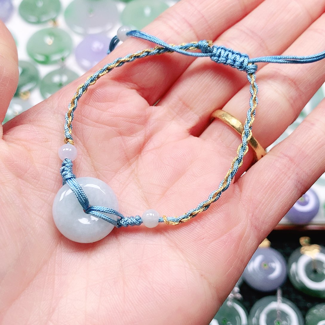 【闪购商品】翡翠未镶嵌吊坠(不含链)平安扣手链