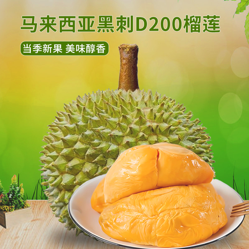 果切【D200黑刺】 整果 马来西亚液氮榴莲