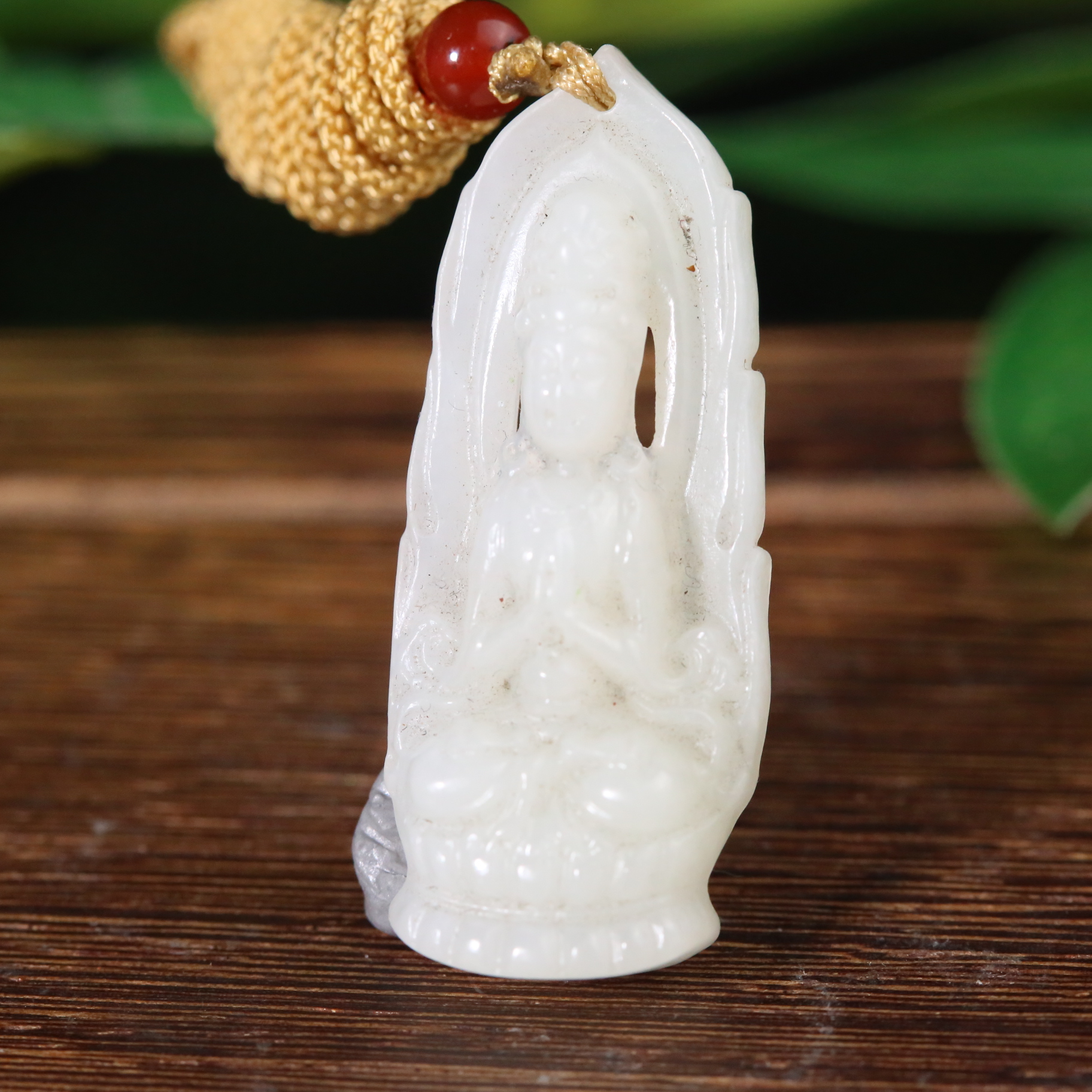 二十世纪中后期和田玉观音LFJ2505224029