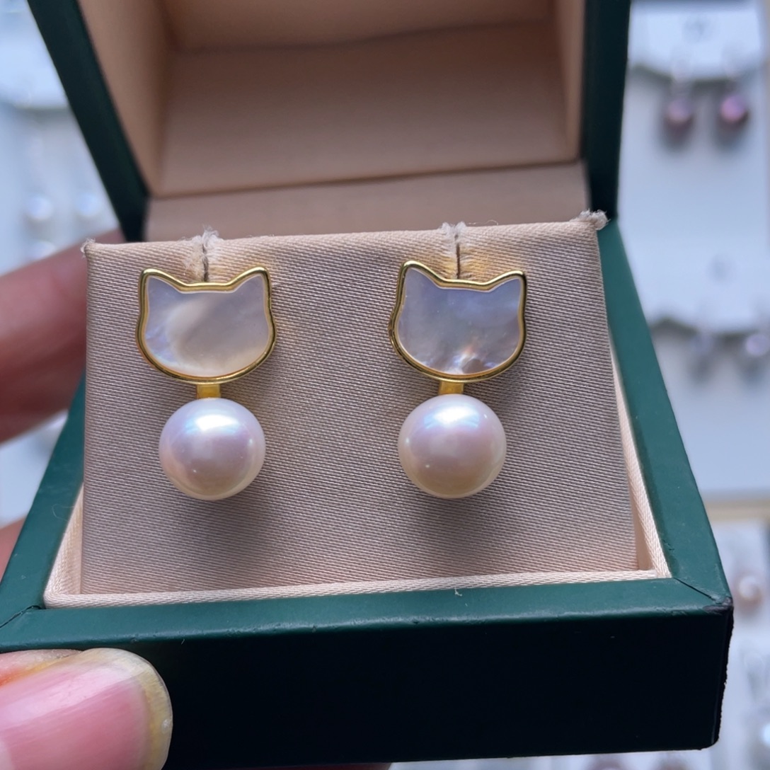 淡水珍珠未镶嵌耳饰