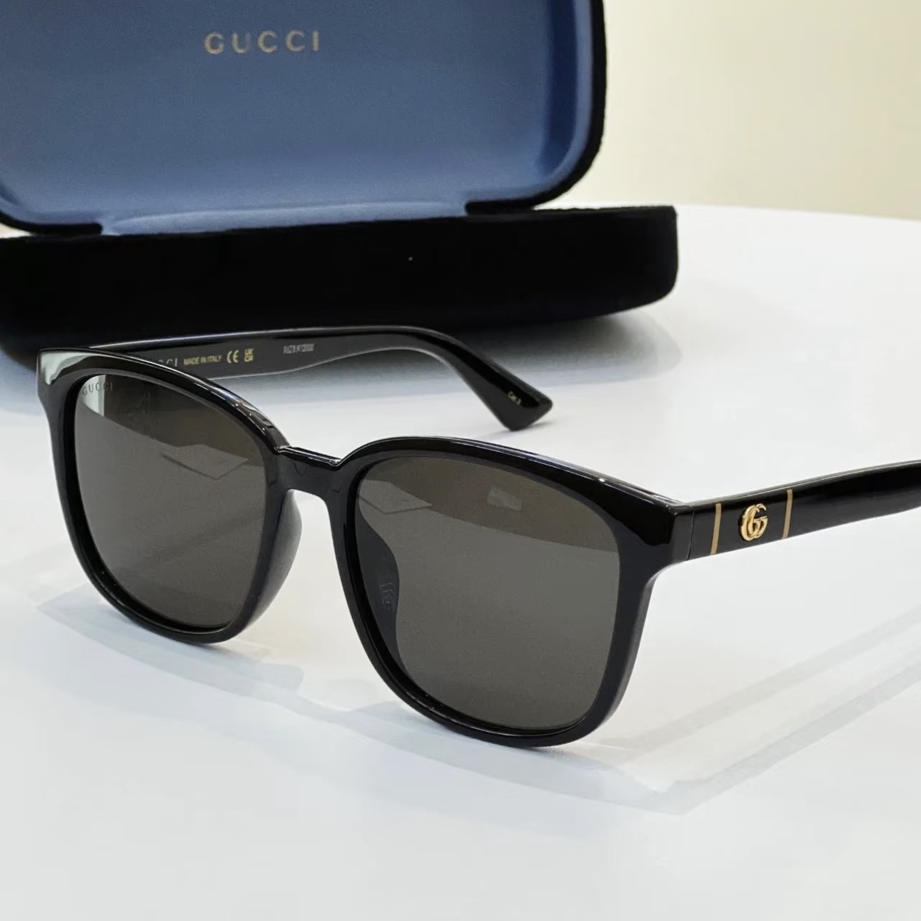 未使用 GUCCI/古驰 7姐专场/金色双G 镜腿  墨镜