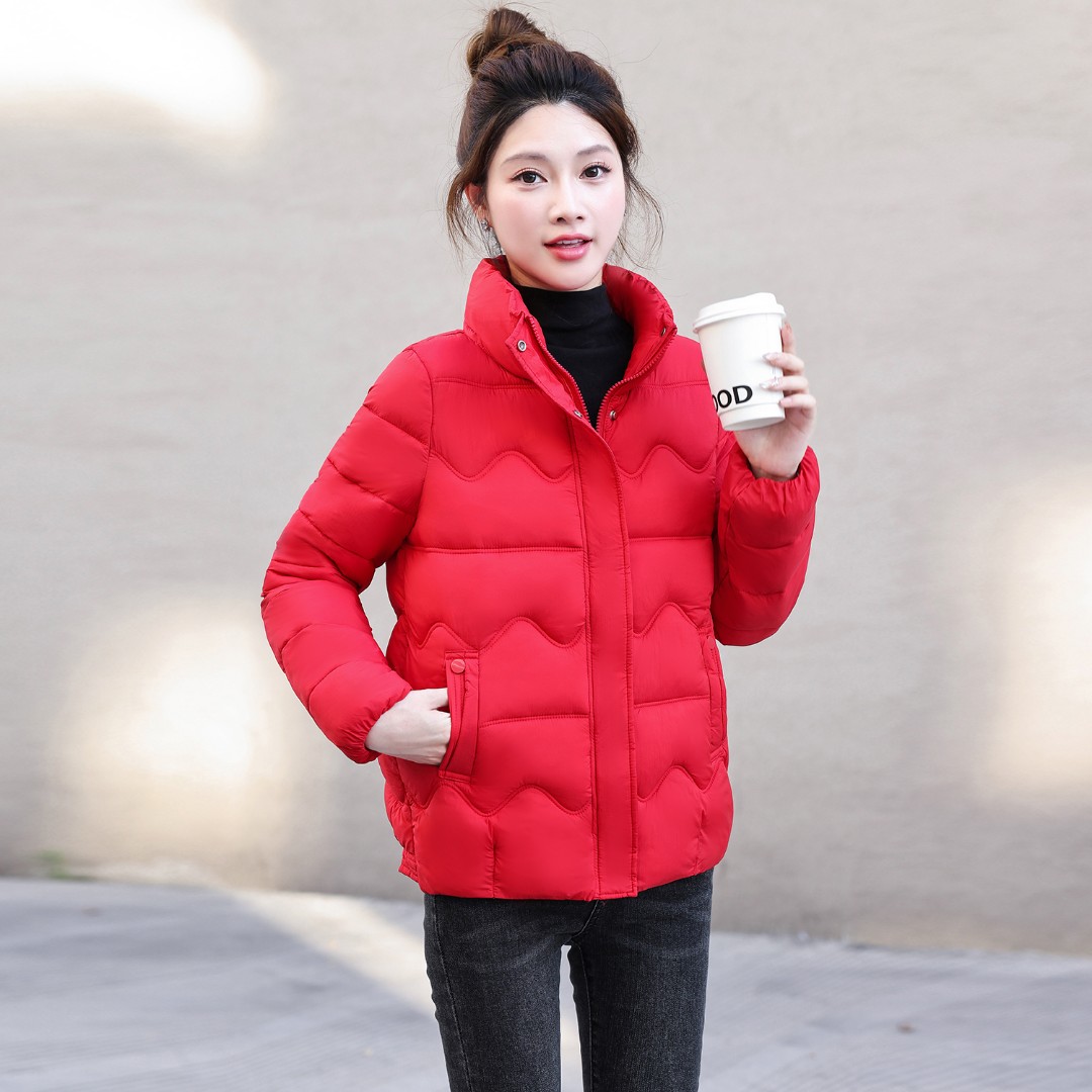 棉衣女短款2025冬季新款韩版百搭立领休闲修身保暖冬装棉服外套