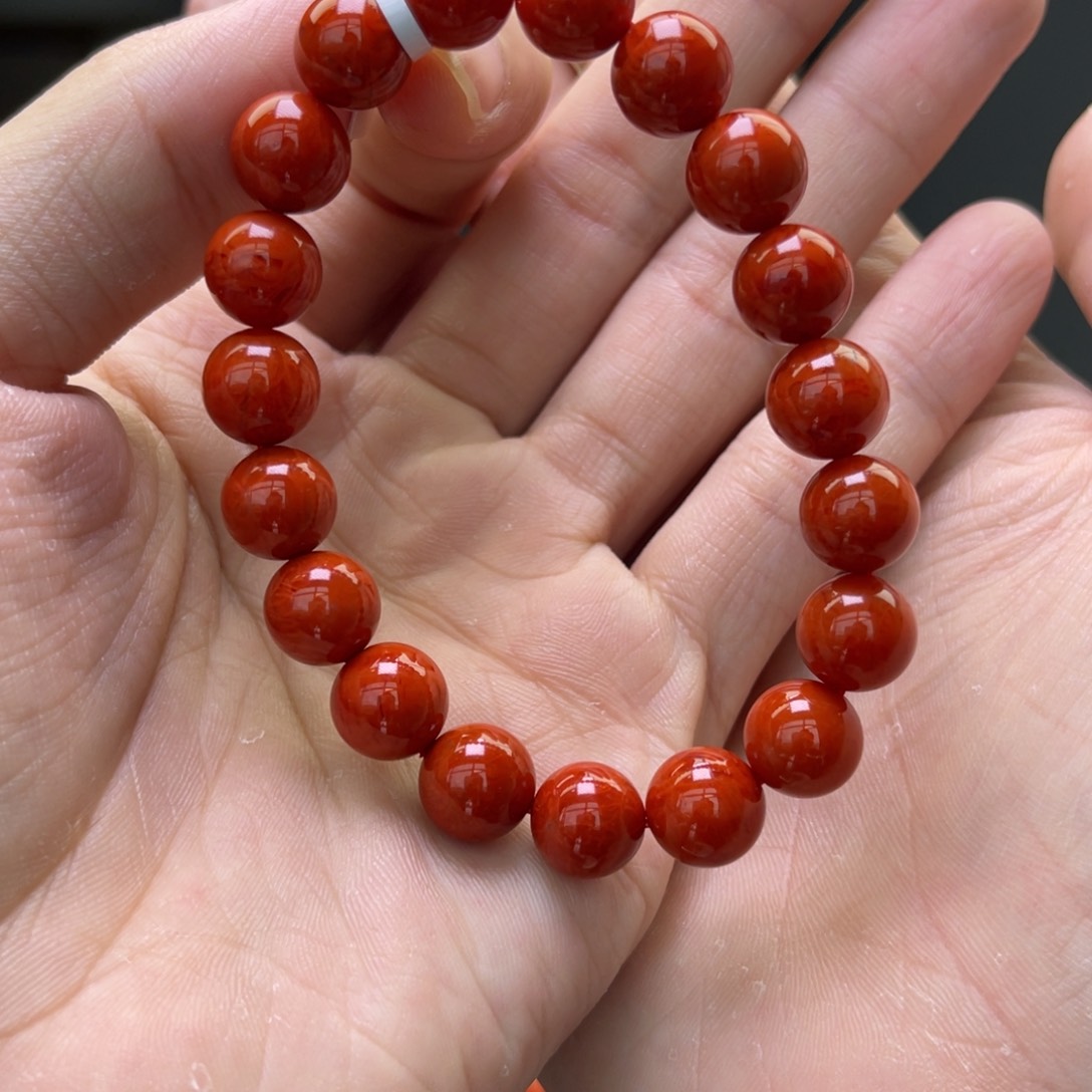 南红玛瑙10mm未镶嵌多样性发一件