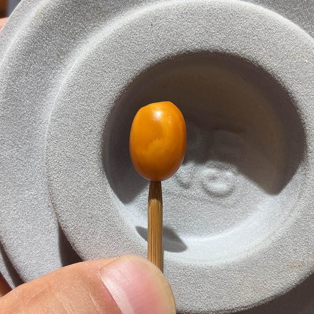 蜜蜡颈饰未镶嵌老蜜蜡枣珠直径10.8