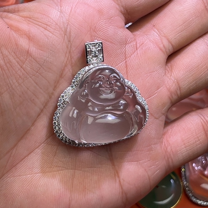 石英质玉银S925镶嵌颈饰