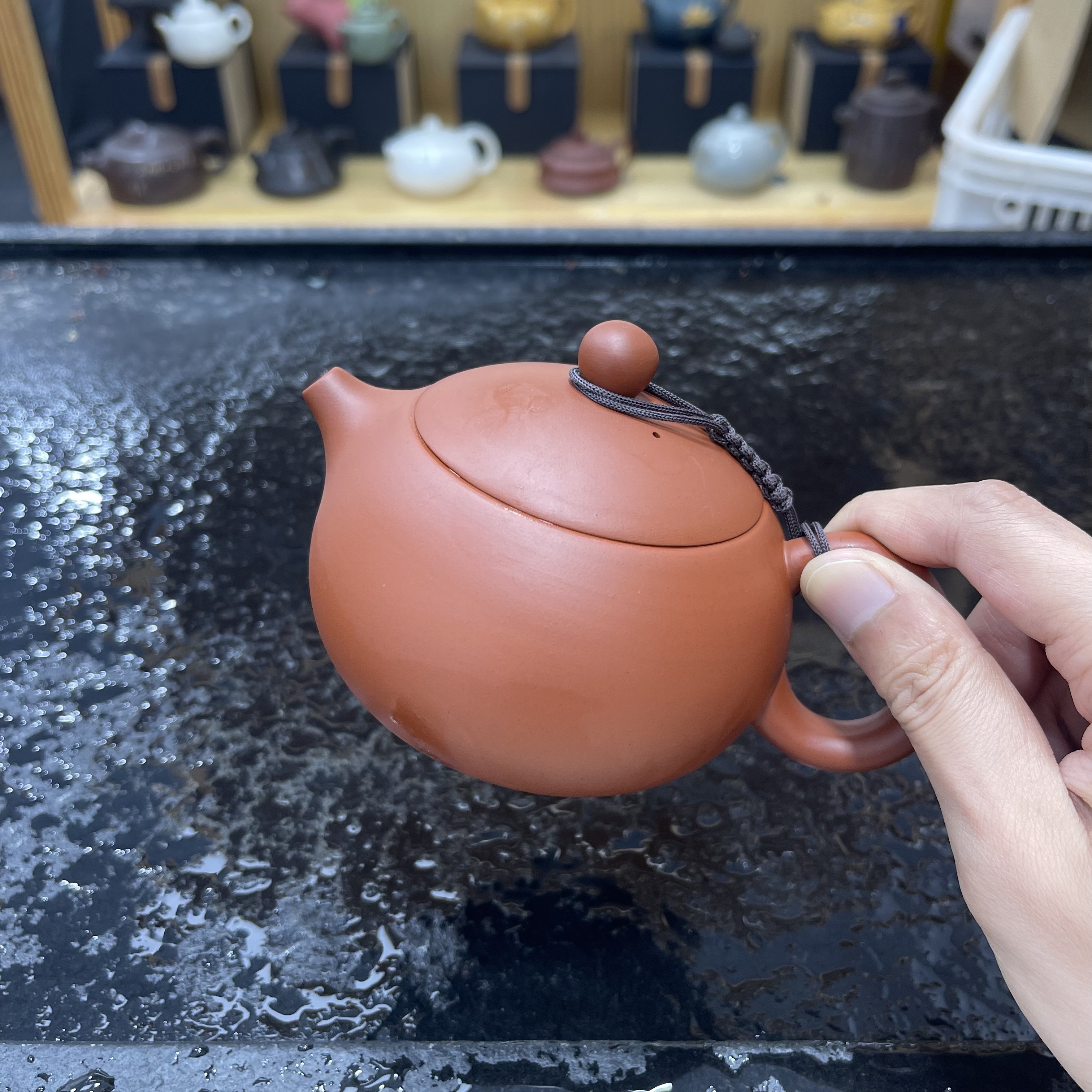 250ml朱泥大红袍紫砂壶