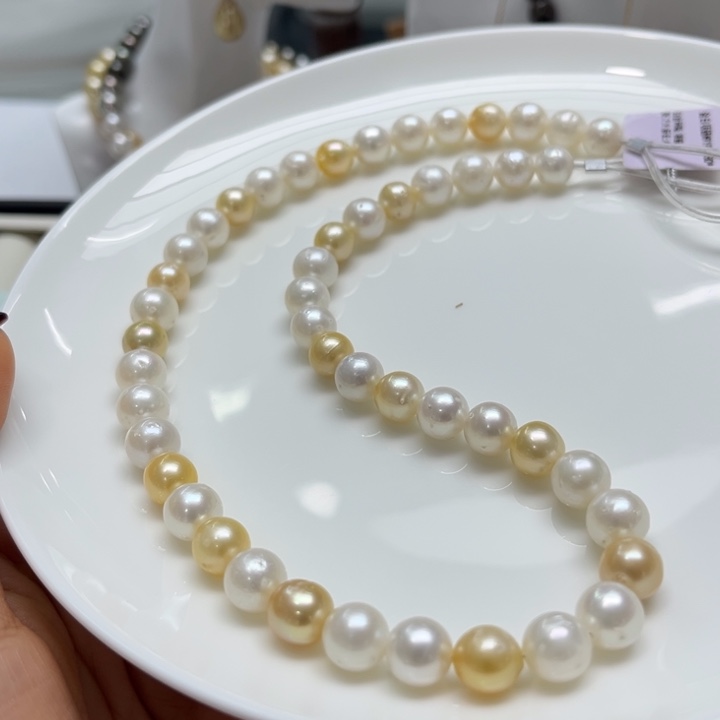 海水珍珠项链银S925镶嵌