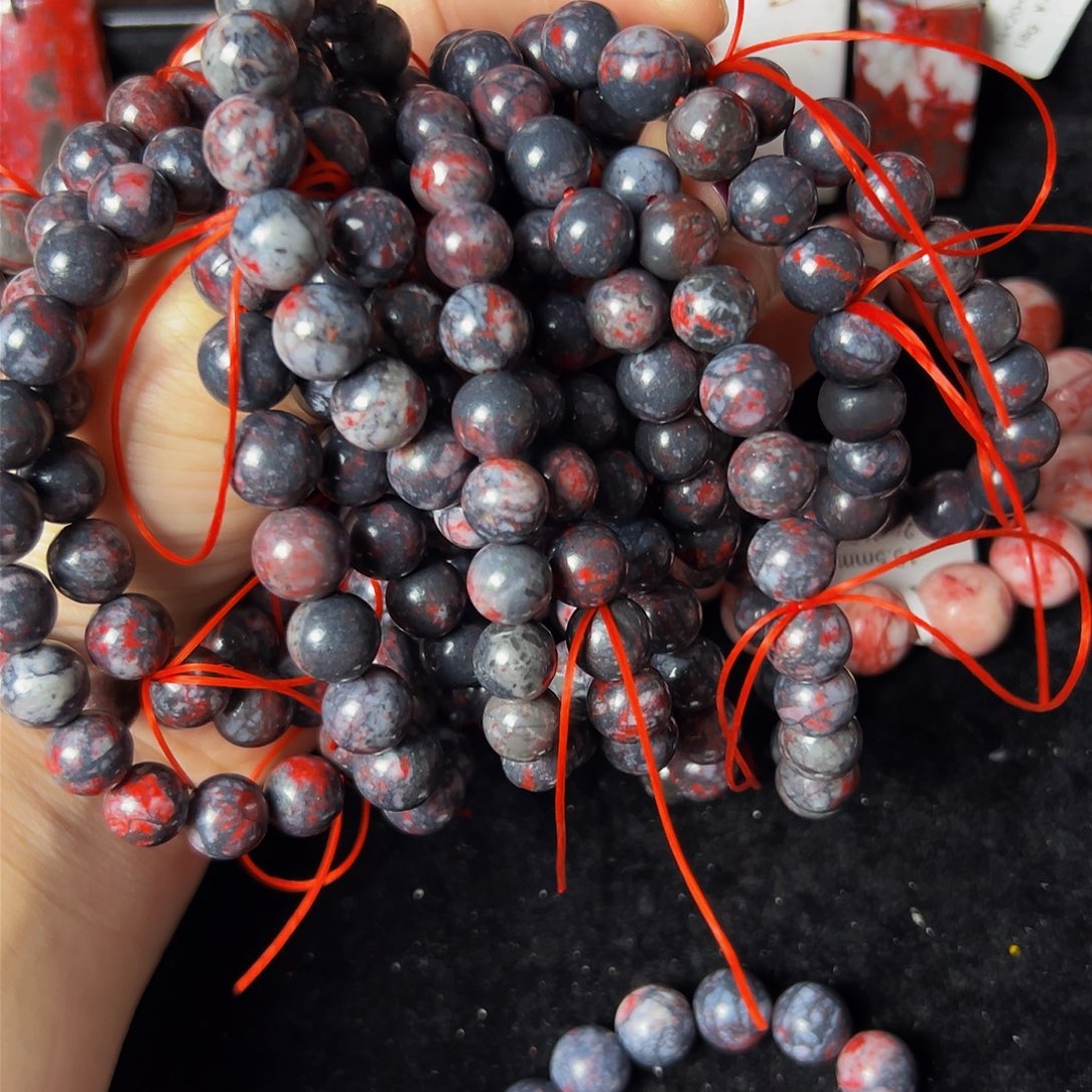 玛瑙/玉髓 朱砂原石清卡9-10随机发未镶嵌