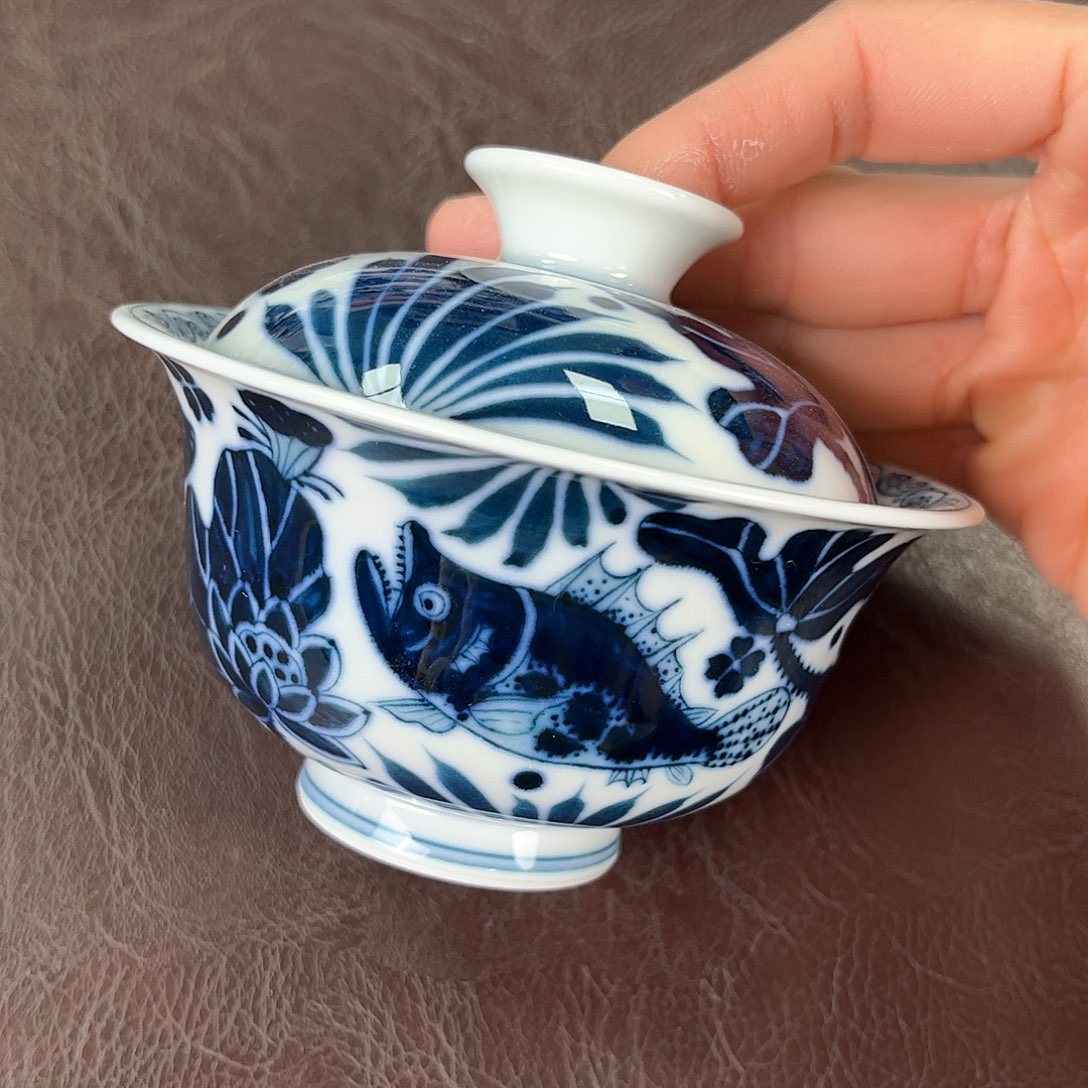 杯手绘高温瓷器瑕疵