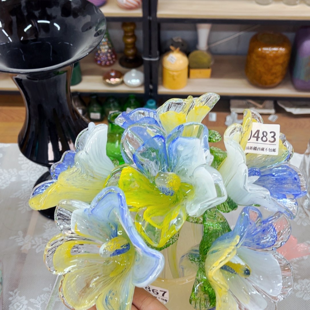 琉璃6支花 花瓶家悦美居