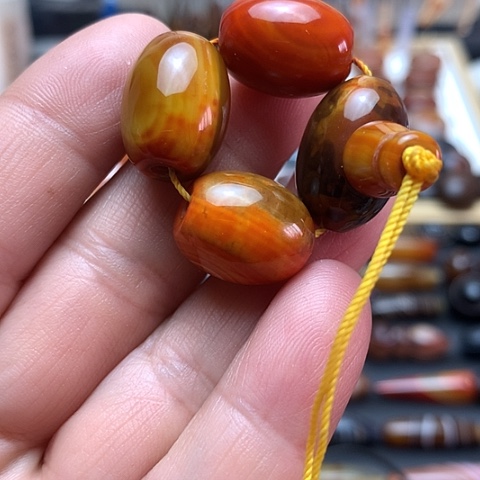 玛瑙/玉髓合金颈饰
