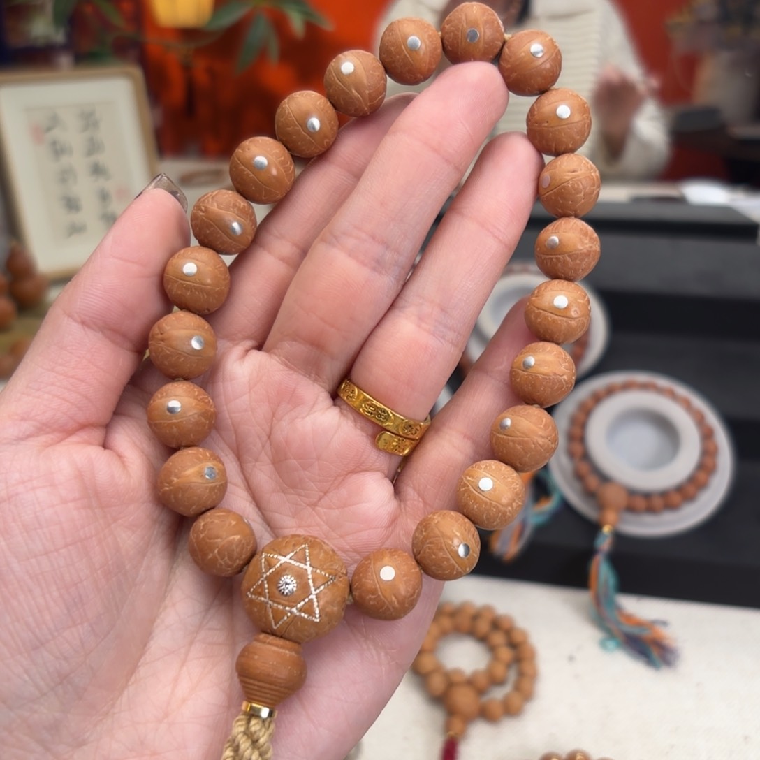 凤眼菩提吊坠12毫米银白钉单圈