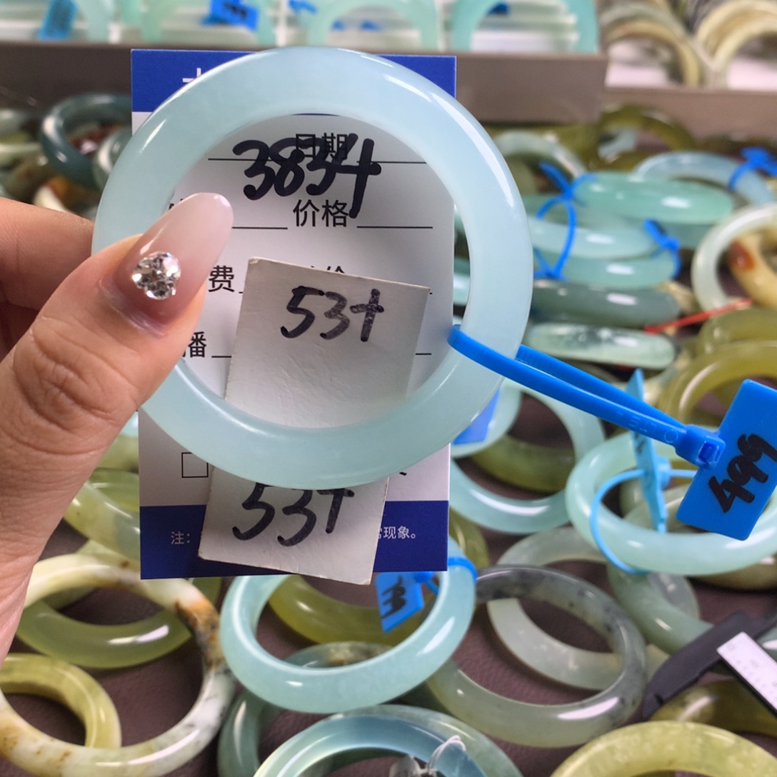 未镶嵌蛇纹石玉手镯3834